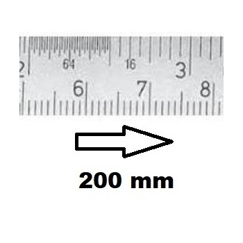 HORIZONTAL FLEXIBLE RULE CLASS II LEFT TO RIGHT 200 MM SECTION 13x0,5 MMREF : RGH96-G2200B0I0 BLET RGH96-G2200B0I0 : securemail.