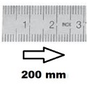 REGLET GRADUE HORIZONTAL CLASSE II ZÉRO À GAUCHE 200 MM SECTION 13x0,5 MMREF : RGH96-G2200B0M0 BLET RGH96-G2200B0M0 : Instrument