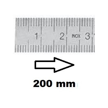 HORIZONTAL FLEXIBLE RULE CLASS II LEFT TO RIGHT 200 MM SECTION 13x0,5 MMREF : RGH96-G2200B0M0 BLET RGH96-G2200B0M0 : securemail.