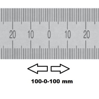 REGLET GRADUE HORIZONTAL ZÉRO AU CENTRE 200 MM SECTION 13x0,5 MMREF : RGH96-C0200B0M0 BLET RGH96-C0200B0M0 : Instruments de Mesu