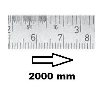 HORIZONTAL FLEXIBLE RULE CLASS II LEFT TO RIGHT 2000 MM SECTION 20x1 MM