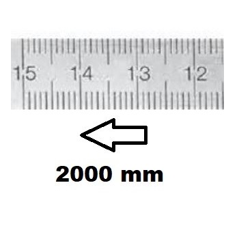 HORIZONTAL FLEXIBLE RULE CLASS II RIGHT TO LEFT 2000 MM SECTION 30x1 MM