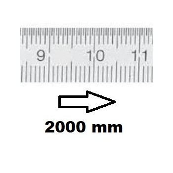 HORIZONTAL FLEXIBLE RULE CLASS II LEFT TO RIGHT 2000 MM SECTION 30x1 MM