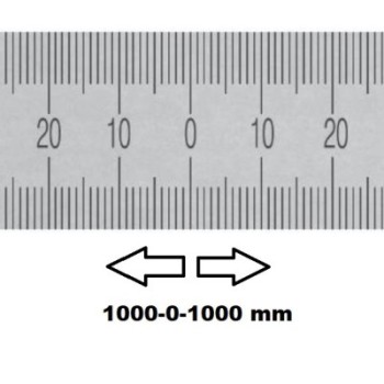 REGLET GRADUE HORIZONTAL ZÉRO AU CENTRE 2000 MM SECTION 30x1 MMREF : RGH96-C02M0E1M0 BLET RGH96-C02M0E1M0 : Instruments de Mesur