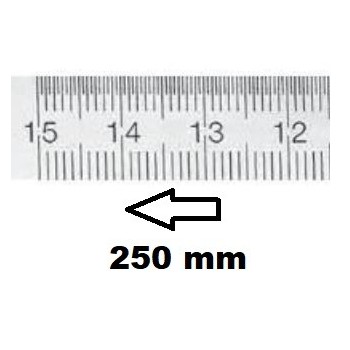 REGLET GRADUE HORIZONTAL CLASSE II ZÉRO À DROITE 250 MM SECTION 13x0,5 MMREF : RGH96-D2250B050 BLET RGH96-D2250B050 : Instrument