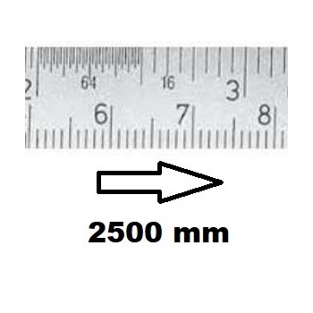 HORIZONTAL FLEXIBLE RULE CLASS II LEFT TO RIGHT 2500 MM SECTION 20x1 MM