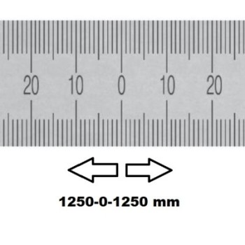 HORIZONTAL FLEXIBLE RULE MIDDLE ZERO 2500 MM SECTION 30x1 MM