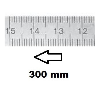 HORIZONTAL FLEXIBLE RULE CLASS I RIGHT TO LEFT 300 MM SECTION 30x1 MMREF : RGH96-D1300E1M0 BLET RGH96-D1300E1M0 : securemail.fr