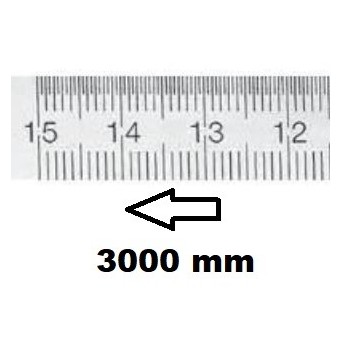 HORIZONTAL FLEXIBLE RULE CLASS II RIGHT TO LEFT 3000 MM SECTION 20x1 MM