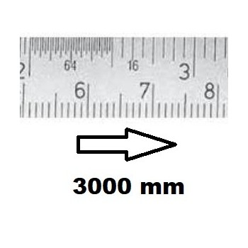 HORIZONTAL FLEXIBLE RULE CLASS II LEFT TO RIGHT 3000 MM SECTION 20x1 MM