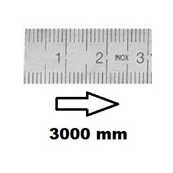 HORIZONTAL FLEXIBLE RULE CLASS II LEFT TO RIGHT 3000 MM SECTION 18x0,5 MM
