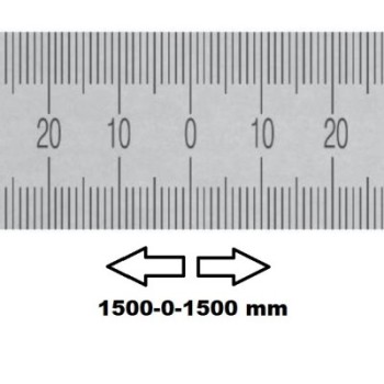 HORIZONTAL FLEXIBLE RULE MIDDLE ZERO 3000 MM SECTION 30x1 MM