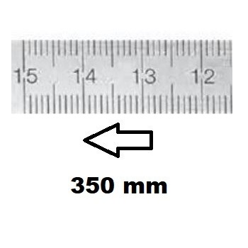 HORIZONTAL FLEXIBLE RULE CLASS II RIGHT TO LEFT 350 MM SECTION 13x0,5 MM