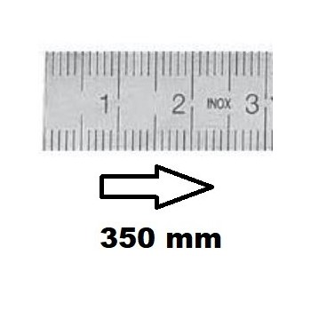 HORIZONTAL FLEXIBLE RULE CLASS II LEFT TO RIGHT 350 MM SECTION 13x0,5 MM