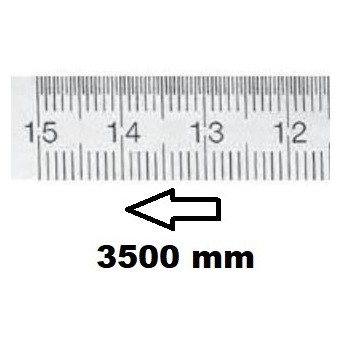 HORIZONTAL FLEXIBLE RULE CLASS II RIGHT TO LEFT 3500 MM SECTION 20x1 MM