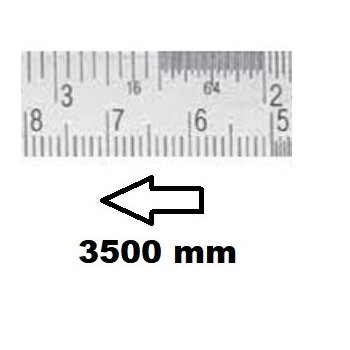HORIZONTAL FLEXIBLE RULE CLASS II RIGHT TO LEFT 3500 MM SECTION 18x0,5 MM