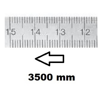 REGLET GRADUE HORIZONTAL CLASSE II ZÉRO À DROITE 3500 MM SECTION 20x1 MMREF : RGH96-D23M5D1M0 BLET RGH96-D23M5D1M0 : Instruments