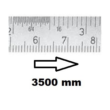 HORIZONTAL FLEXIBLE RULE CLASS II LEFT TO RIGHT 3500 MM SECTION 18x0,5 MM