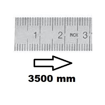 HORIZONTAL FLEXIBLE RULE CLASS II LEFT TO RIGHT 3500 MM SECTION 18x0,5 MM