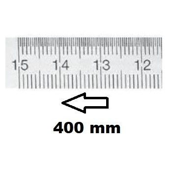 HORIZONTAL FLEXIBLE RULE CLASS II RIGHT TO LEFT 400 MM SECTION 18x0,5 MM