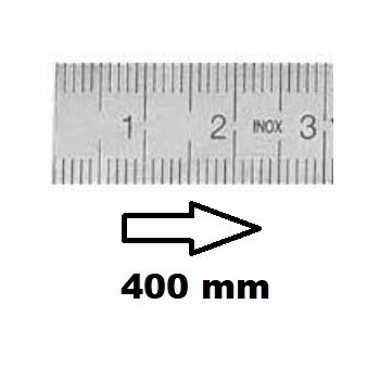 REGLET GRADUE HORIZONTAL CLASSE II ZÉRO À GAUCHE 400 MM SECTION 13x0,5 MMREF : RGH96-G2400B0M0 BLET RGH96-G2400B0M0 : Instrument