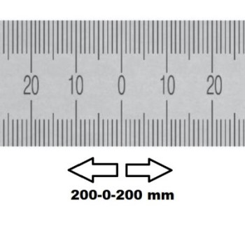 REGLET GRADUE HORIZONTAL ZÉRO AU CENTRE 400 MM SECTION 18x0,5 MMREF : RGH96-C0400C0M0 BLET RGH96-C0400C0M0 : Instruments de Mesu