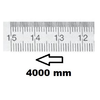 HORIZONTAL FLEXIBLE RULE CLASS II RIGHT TO LEFT 4000 MM SECTION 18x0,5 MM