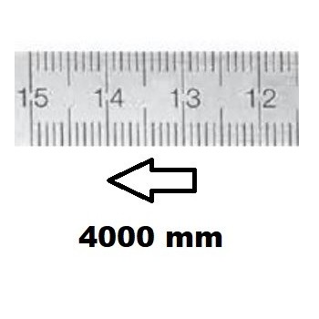 HORIZONTAL FLEXIBLE RULE CLASS II RIGHT TO LEFT 4000 MM SECTION 18x0,5 MM