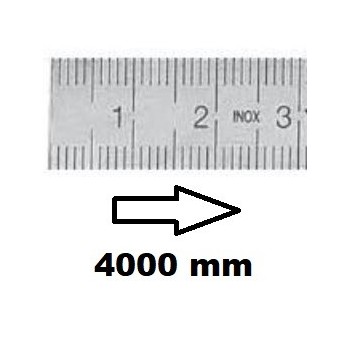 HORIZONTAL FLEXIBLE RULE CLASS II LEFT TO RIGHT 4000 MM SECTION 18x0,5 MM