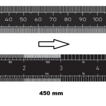 REGLET GRADUE HORIZONTAL CLASSE II ZÉRO À GAUCHE 450 MM SECTION 30x1 MMREF : RGH96-G2450E1JN BLET RGH96-G2450E1JN : Instruments 
