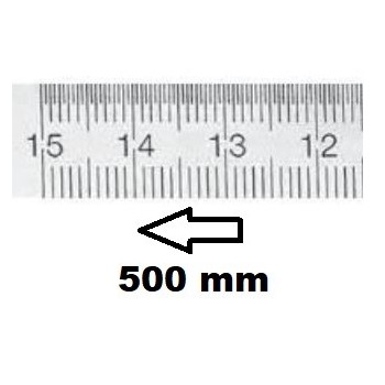 HORIZONTAL FLEXIBLE RULE CLASS II RIGHT TO LEFT 500 MM SECTION 40x2 MM