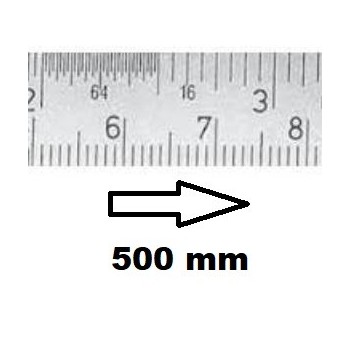 REGLET GRADUE HORIZONTAL CLASSE II ZÉRO À GAUCHE 500 MM SECTION 20x1 MMREF : RGH96-G2500D1I0 BLET RGH96-G2500D1I0 : Instruments 