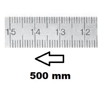 REGLET GRADUE HORIZONTAL CLASSE I ZÉRO À DROITE 500 MM SECTION 20x0,5 MMREF : RGH96-D1500D0M0 BLET RGH96-D1500D0M0 : Instruments