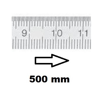 REGLET GRADUE HORIZONTAL CLASSE II ZÉRO À GAUCHE 500 MM SECTION 40x2 MMREF : RGH96-G2500F250 BLET RGH96-G2500F250 : Instruments 