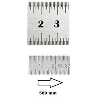 HORIZONTAL FLEXIBLE RULE CLASS II LEFT TO RIGHT 500 MM SECTION 30x1 MM