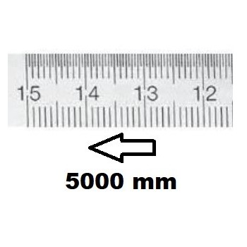HORIZONTAL FLEXIBLE RULE CLASS II RIGHT TO LEFT 5000 MM SECTION 18x0,5 MM