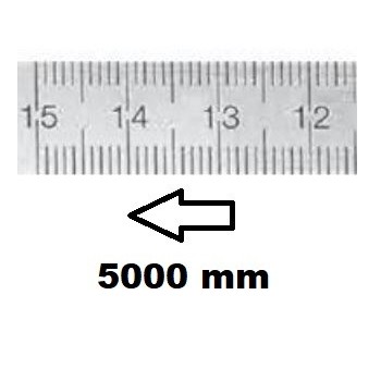 HORIZONTAL FLEXIBLE RULE CLASS II RIGHT TO LEFT 5000 MM SECTION 30x1 MM