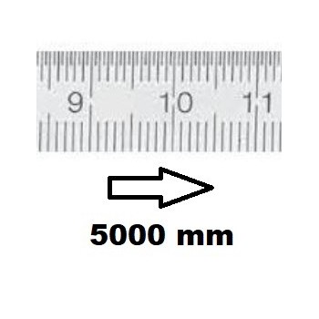 HORIZONTAL FLEXIBLE RULE CLASS II LEFT TO RIGHT 5000 MM SECTION 18x0,5 MM