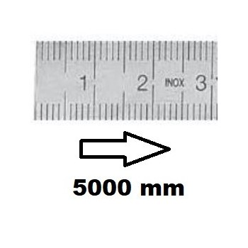 HORIZONTAL FLEXIBLE RULE CLASS II LEFT TO RIGHT 5000 MM SECTION 20x1 MM