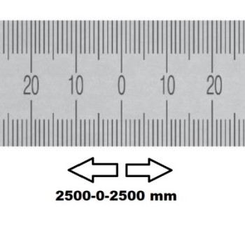 HORIZONTAL FLEXIBLE RULE MIDDLE ZERO 5000 MM SECTION 30x1 MM