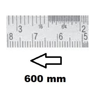 HORIZONTAL FLEXIBLE RULE CLASS II RIGHT TO LEFT 600 MM SECTION 30x1 MM