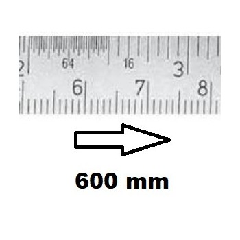 HORIZONTAL FLEXIBLE RULE CLASS II LEFT TO RIGHT 600 MM SECTION 30x1 MM
