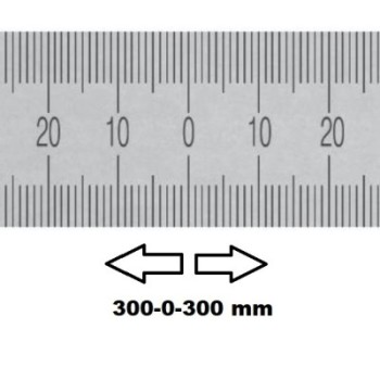 REGLET GRADUE HORIZONTAL ZÉRO AU CENTRE 600 MM SECTION 13x0,5 MMREF : RGH96-C0600B0M0 BLET RGH96-C0600B0M0 : Instruments de Mesu