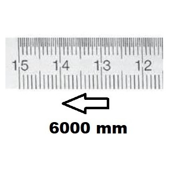 REGLET GRADUE HORIZONTAL CLASSE II ZÉRO À DROITE 6000 MM SECTION 30x1 MMBR