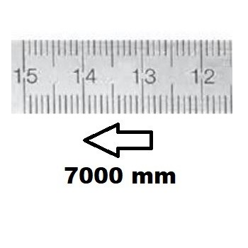 HORIZONTAL FLEXIBLE RULE CLASS II RIGHT TO LEFT 7000 MM SECTION 30x1 MM