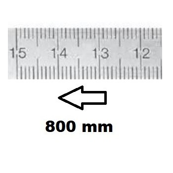 REGLET GRADUE HORIZONTAL CLASSE II ZÉRO À DROITE 800 MM SECTION 18x0,5 MMREF : RGH96-D2800C0M0 BLET RGH96-D2800C0M0 : Instrument