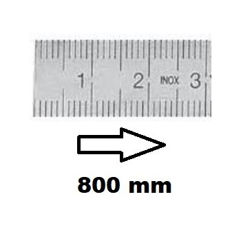 HORIZONTAL FLEXIBLE RULE CLASS II LEFT TO RIGHT 800 MM SECTION 18x0,5 MMREF : RGH96-G2800C0M0 BLET RGH96-G2800C0M0 : securemail.