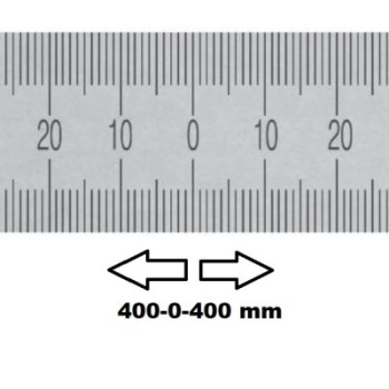 HORIZONTAL FLEXIBLE RULE MIDDLE ZERO 800 MM SECTION 13x0,5 MM
