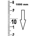 REGLET GRADUE VERTICAL ZÉRO EN HAUT COMPTAGE 10 LONGUEUR 1000 MMREF : RGVR1-10H010 BLET RGVR1-10H010 : Instruments de Mesure et 