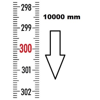REGLET GRADUE VERTICAL AUTOCOLLANT ZÉRO EN HAUT LONGUEUR 10000 MMREF : RGVR1-00H100-A BLET RGVR1-00H100-A : Instruments de Mesur